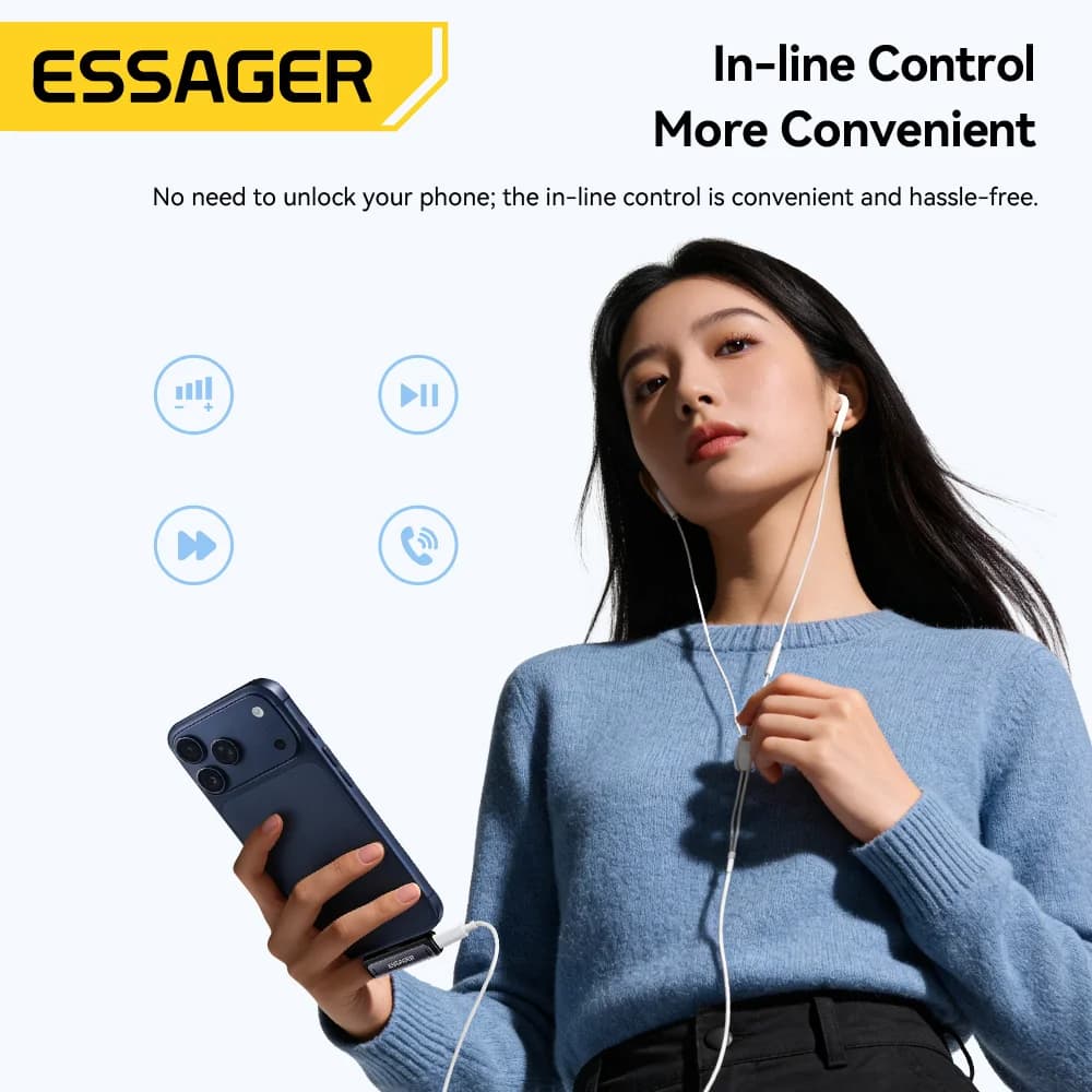 Adaptateur USB-C vers audio et charge 3,5 mm