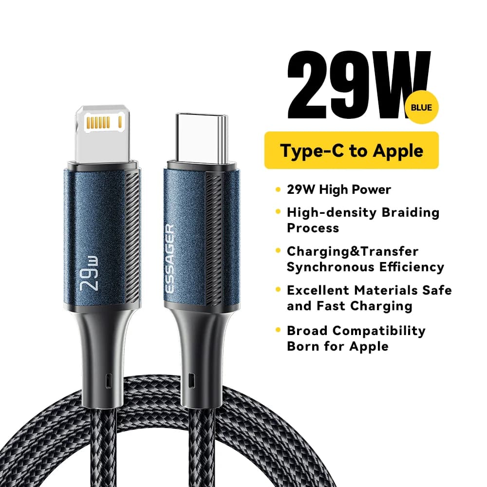 Câble de données et charge rapide USB-C vers Lightning 29W