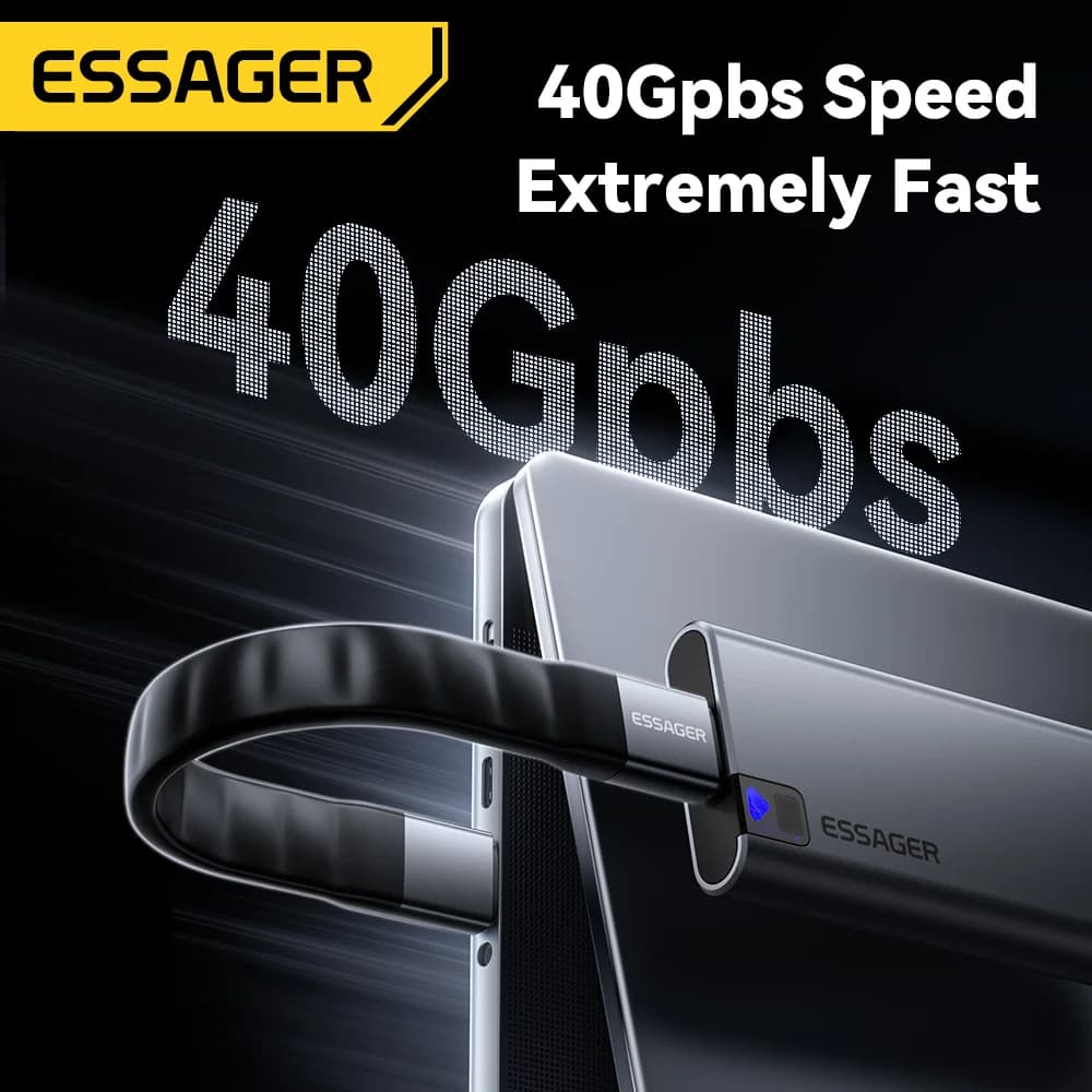 Câble USB 4.0 Type-C avec transfert de données 40Gbps et vidéo 8K
