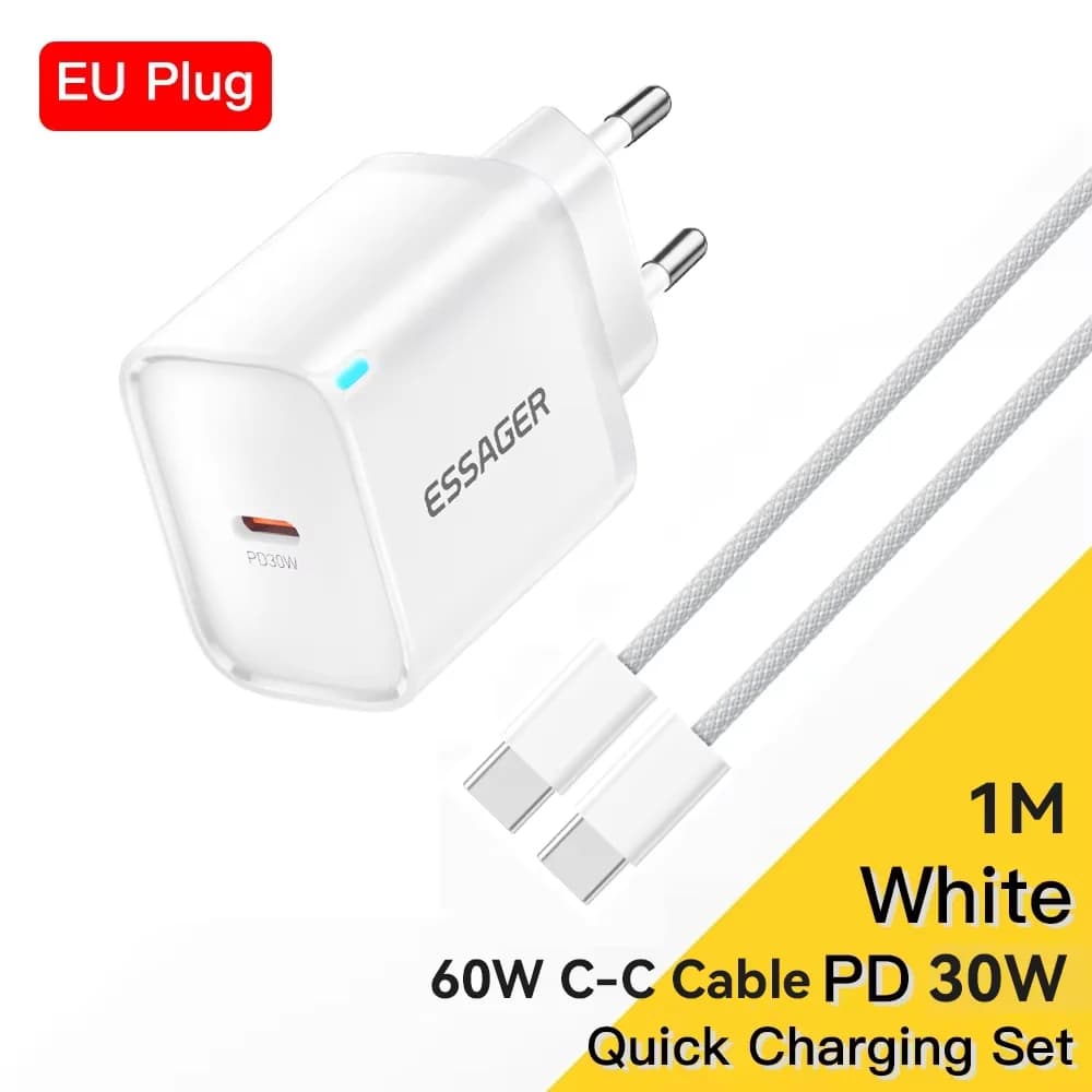 Chargeur Mini USB-C 30W avec câble Lightning