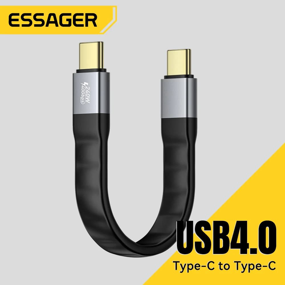 Câble USB 4.0 Type-C avec transfert de données 40Gbps et vidéo 8K