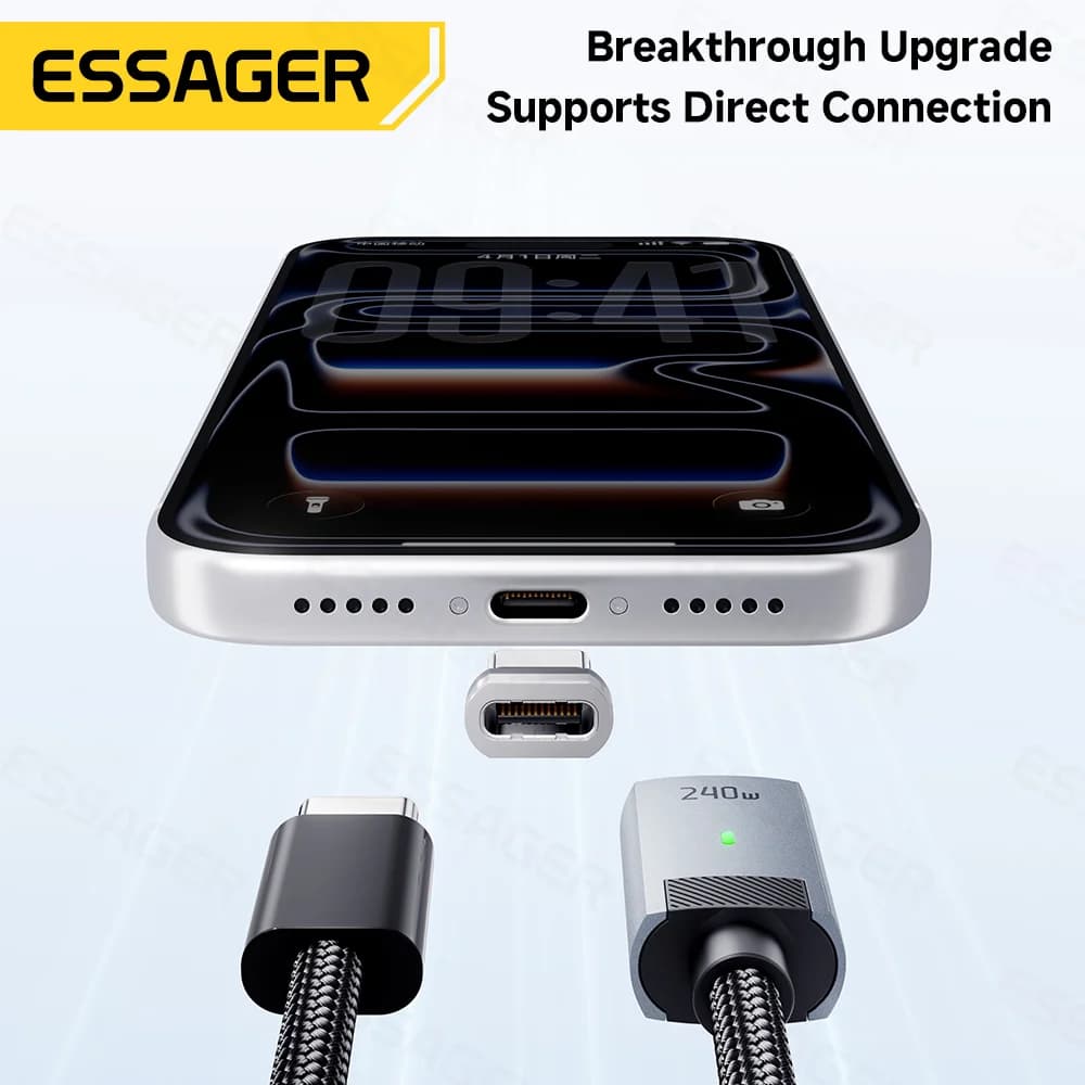 Câble de Charge Magnétique USB-C vers USB-C 240W