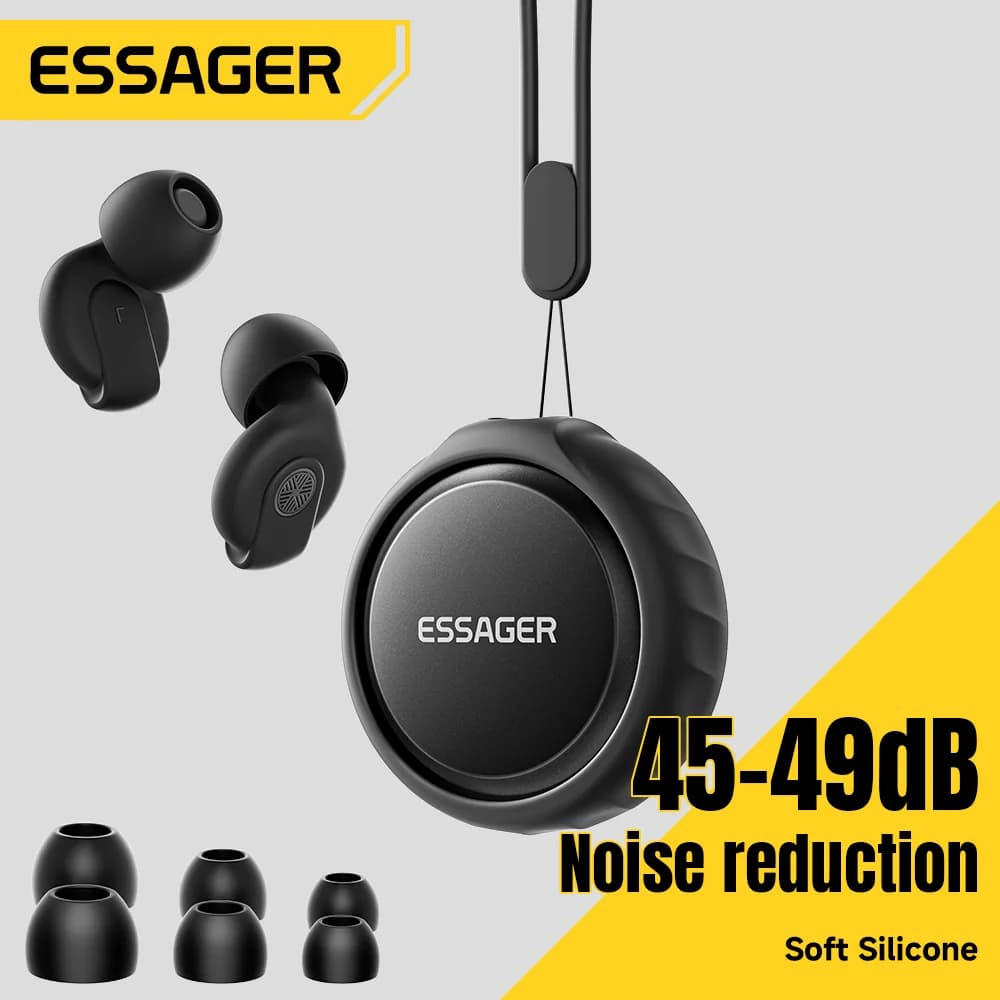 Bouchons d'oreilles en silicone doux anti-bruit pour le sommeil 45dB