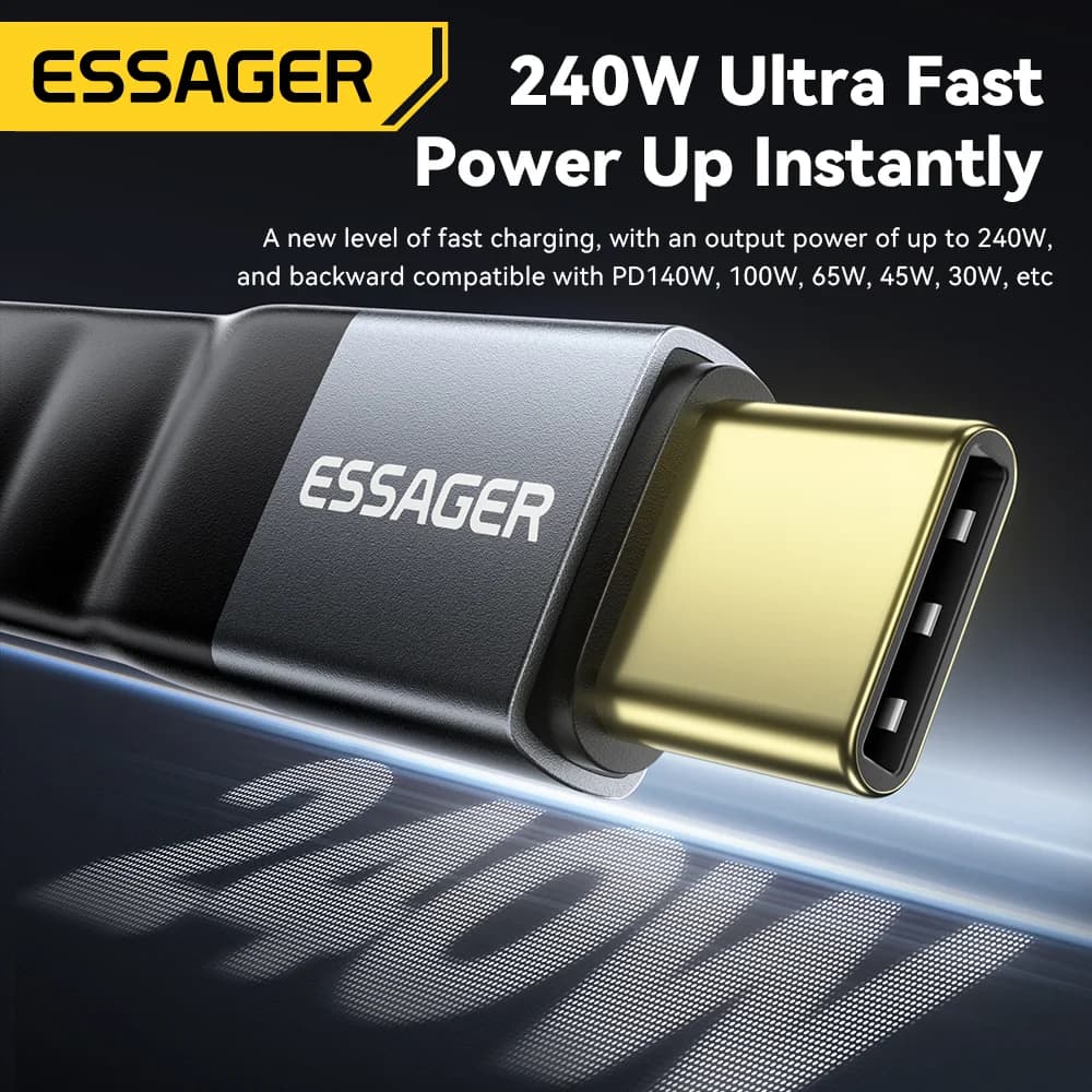 Câble USB 4.0 Type-C avec transfert de données 40Gbps et vidéo 8K