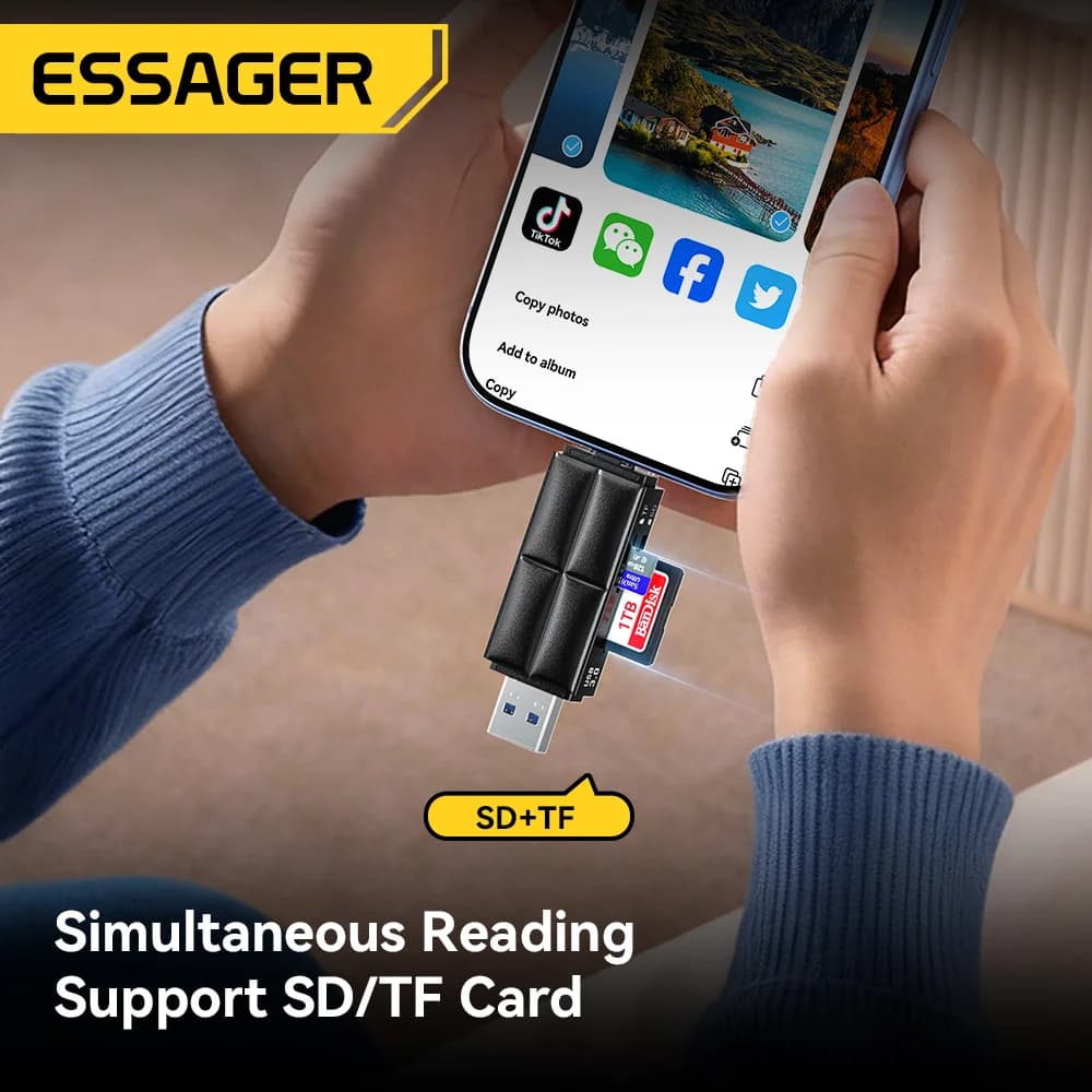 Lecteur de cartes SD/Micro SD USB 3.0 et Type-C