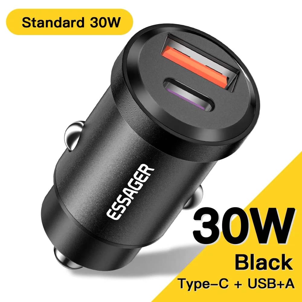 Chargeur de voiture USB-C 30W, Quick Charge 4.0