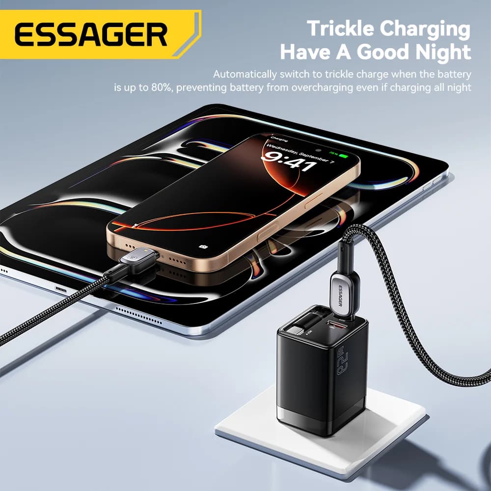 Câble LED USB-C vers USB-C 100W, Charge rapide PD 5A