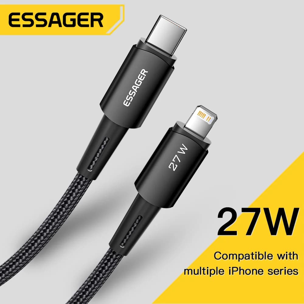 Câble de charge rapide USB-C vers Lightning 27W