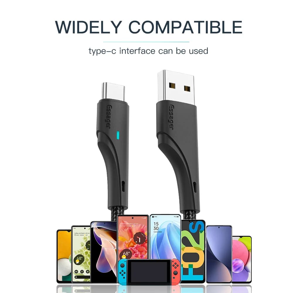 Câble de données et charge rapide USB-C 3A