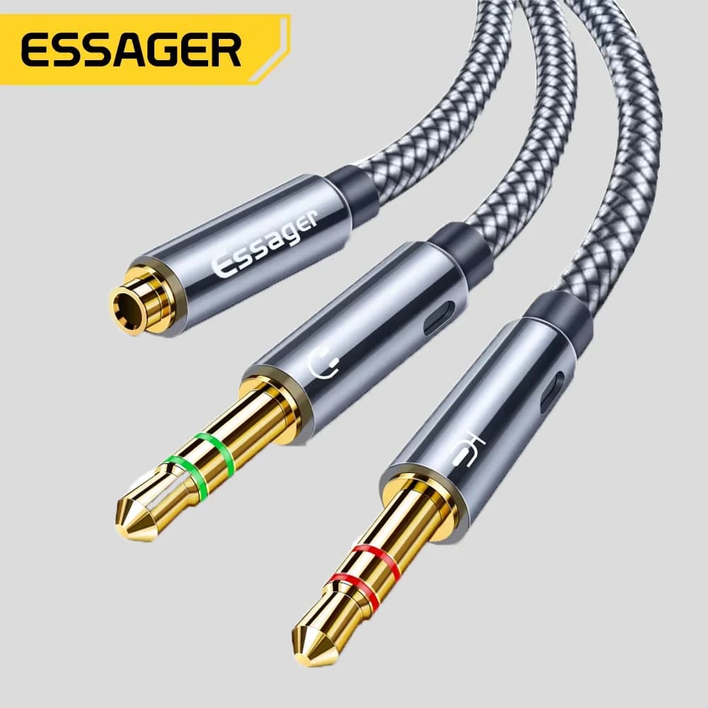 Câble adaptateur en Y Splitter Audio 3.5mm