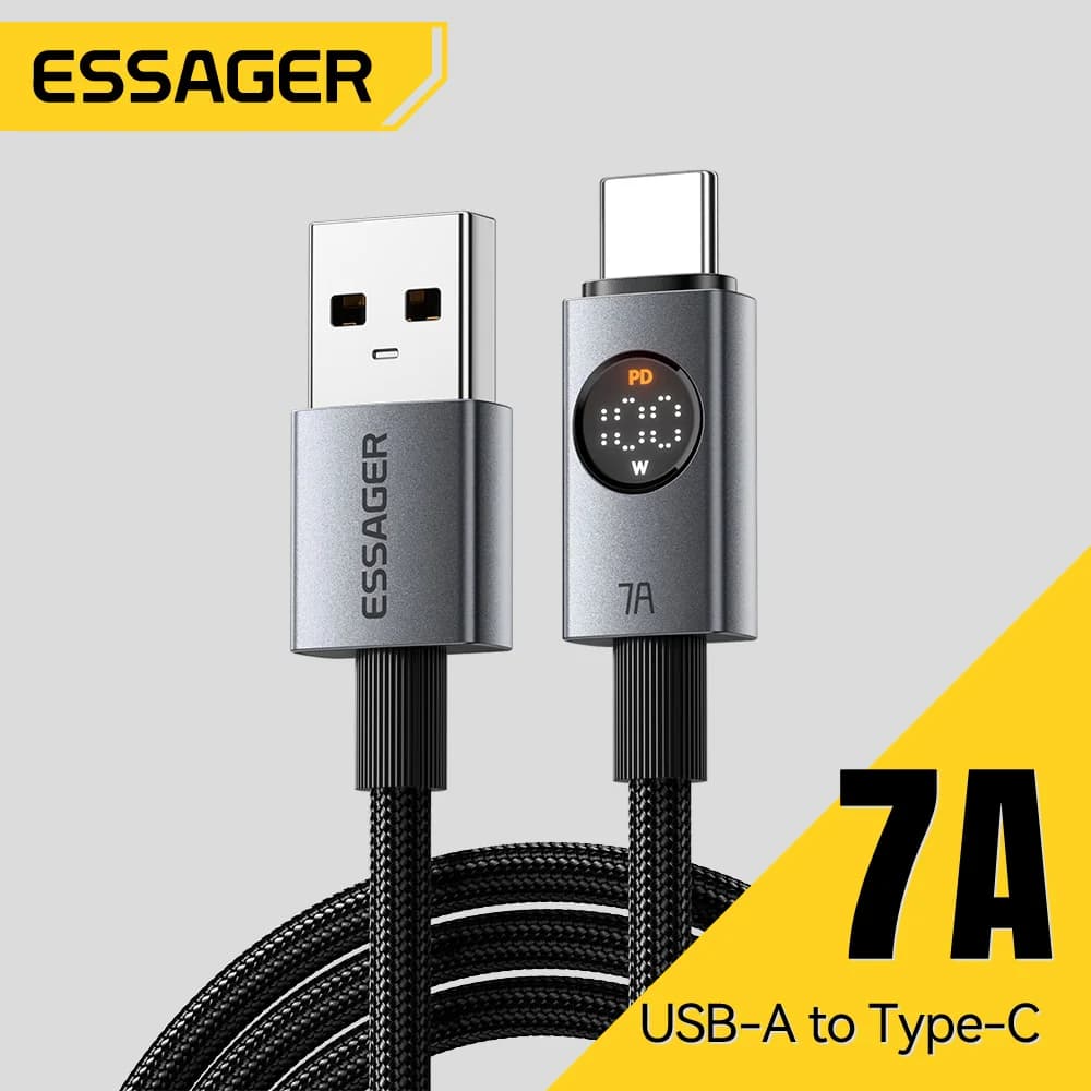 Câble USB-C 7A 100W avec affichage numérique