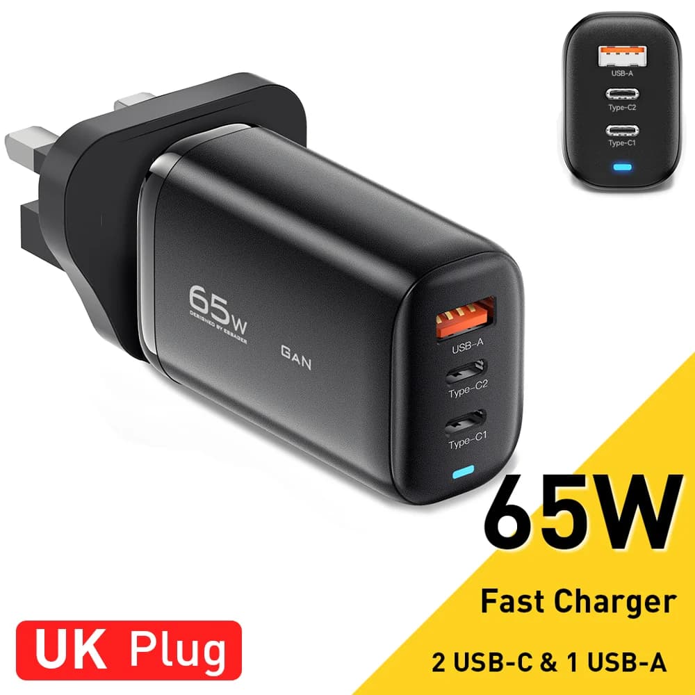 Chargeur portable GaN USB-C 65W, PPS