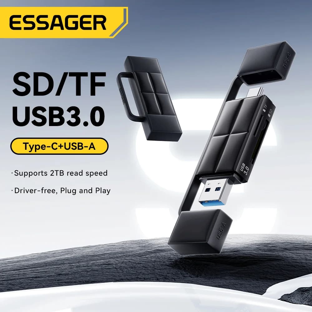 Lecteur de cartes SD/Micro SD USB 3.0 et Type-C