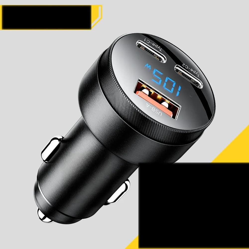 Chargeur allume-cigare USB 105W QC4.0 PD Charge Rapide