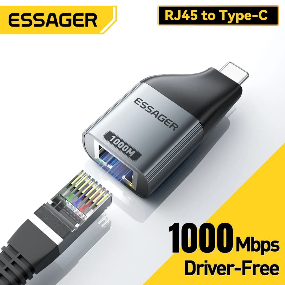 Adaptateur USB-C vers Ethernet Gigabit RJ45
