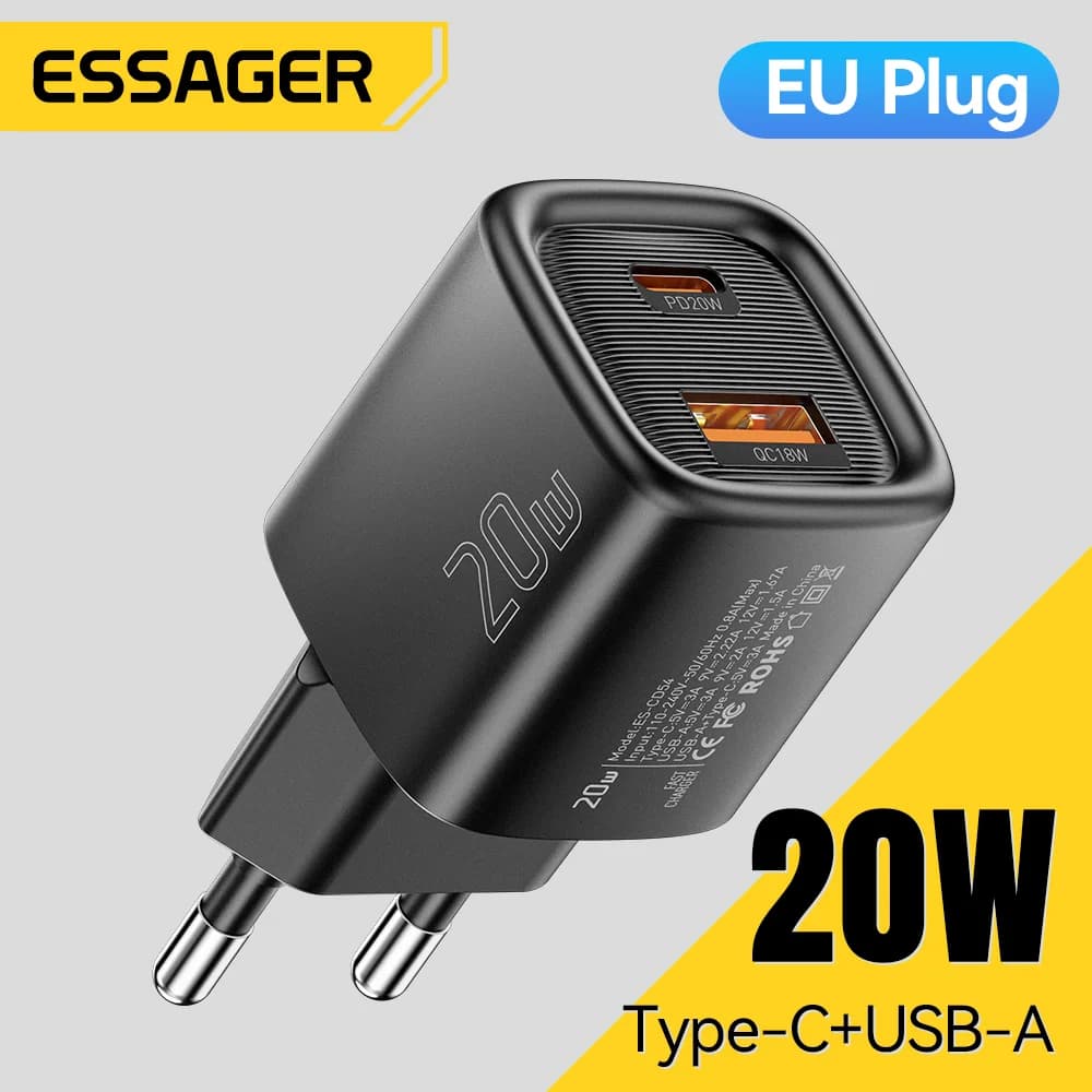Chargeur rapide USB-C PD 20W