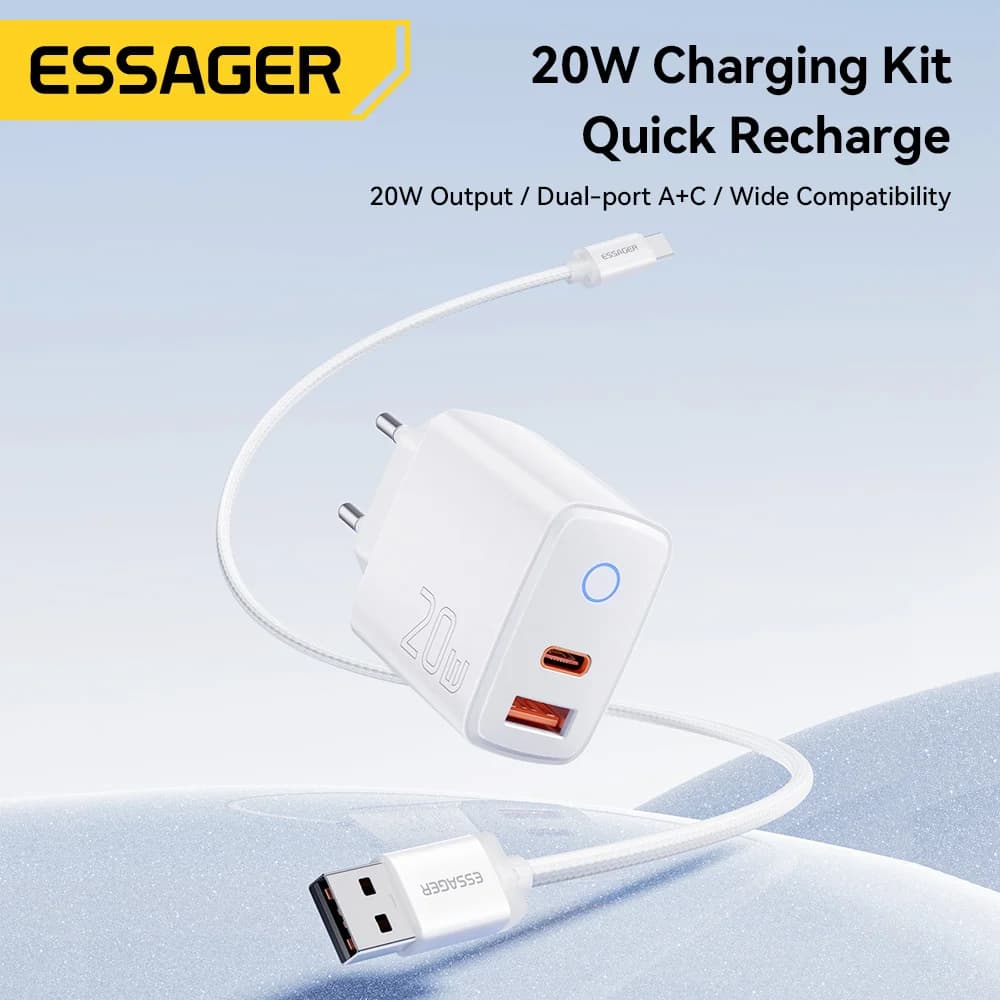Ensemble de chargeur rapide USB-C PD 20W