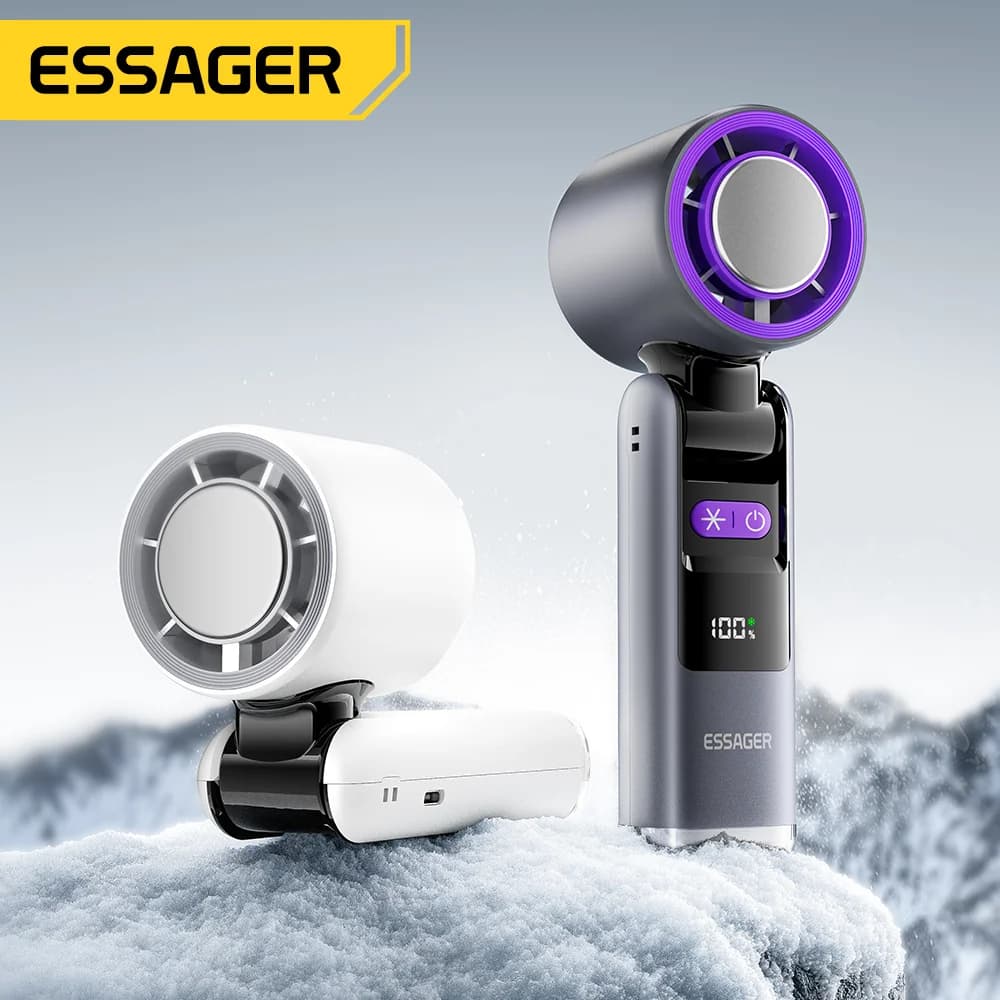 Ventilateur Turbo Portable à Main avec Affichage Numérique