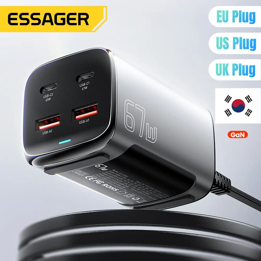 Chargeur de bureau rapide USB-C GaN 67W