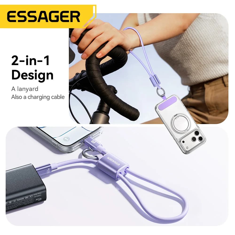 Câble cordon USB-C vers USB-C court 60W