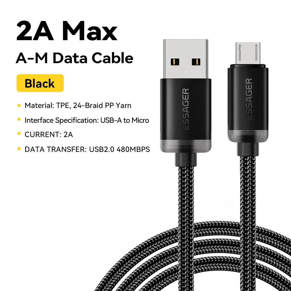 Câble de données et charge rapide Micro USB 2A 3m