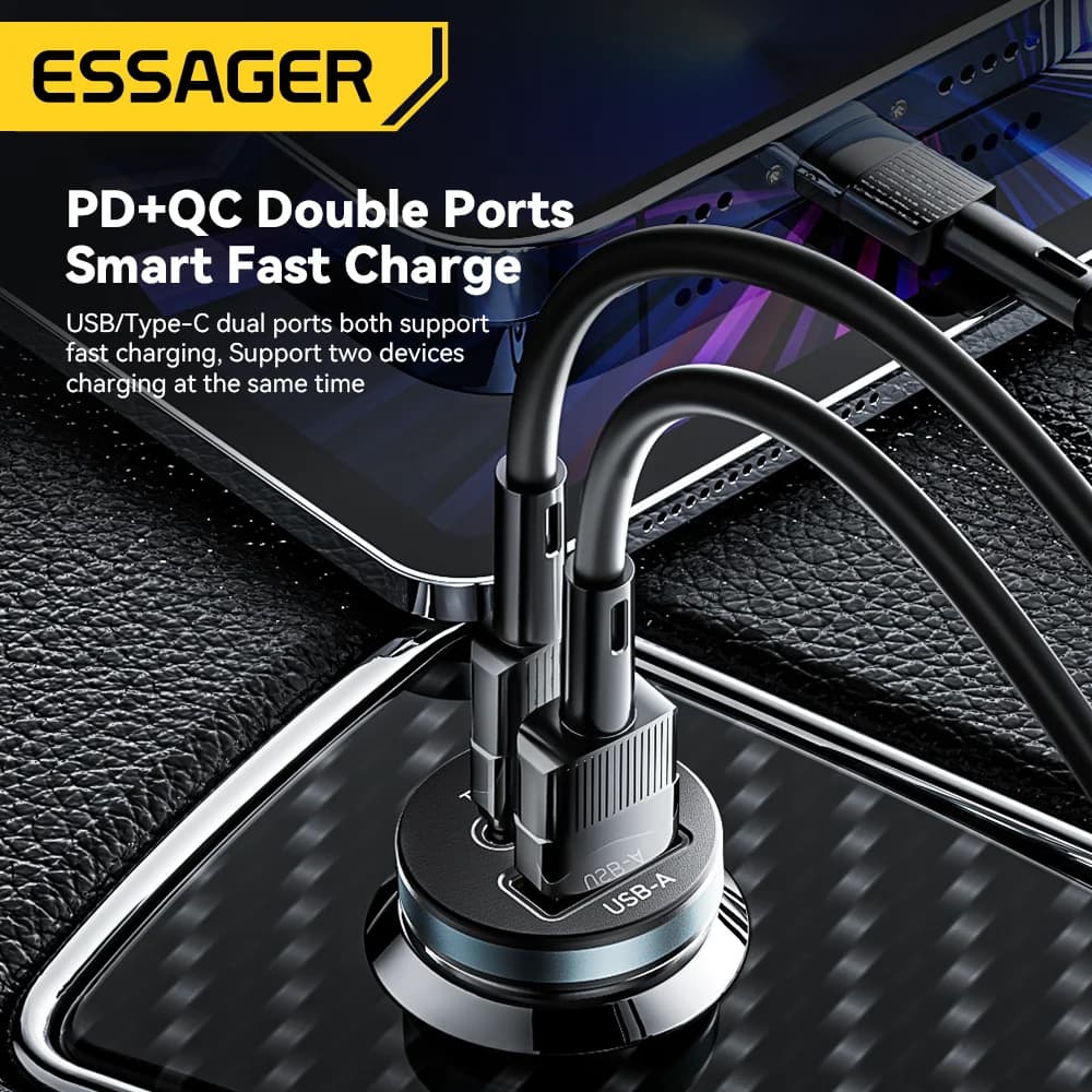 Chargeur de voiture USB-C 30W avec Quick Charge 3.0
