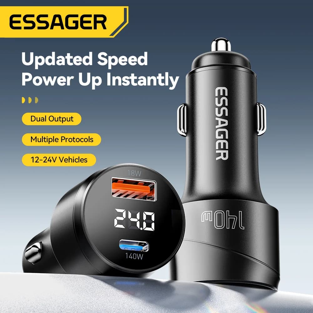 Chargeur voiture USB-C 140W avec charge rapide PD 3.1